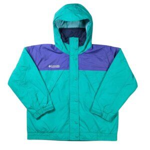 Vintage Columbia Jacket Womens Medium Teal Purple Bugaboo Shell Retro 90s Coat